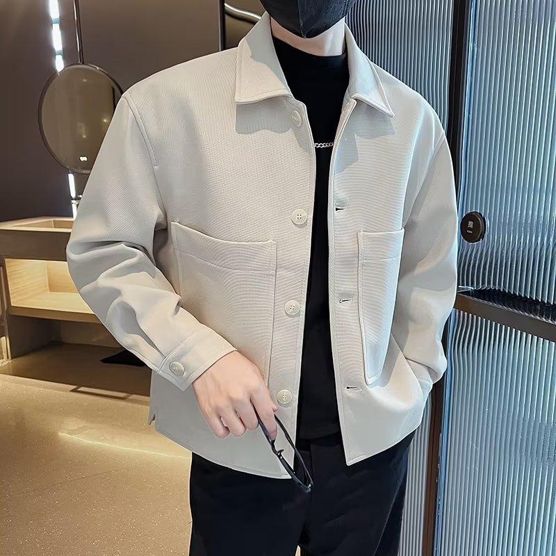 Woolen Jacket Men's Spring, Autumn and Winter New Korean Style Trendy Winter Short Woolen Jacket Men
