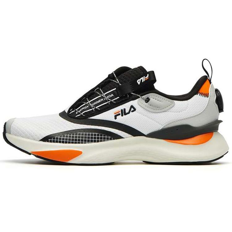 

New FILA Athletics Low Top Marathon Running Shoes Men s White Black Orange A12M132208FWB 40