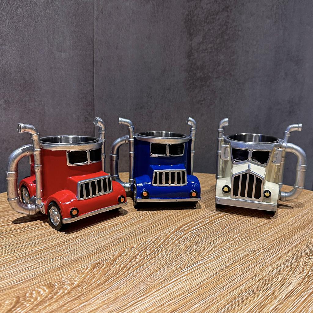 New Truck Coffee Cup Design Decoration Mug Home Courtyard Decoration Stainless Steel Core