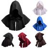 Men Women Medieval Cowl Hat Renaissance Monk Halloween Cosplay Hooded Cape