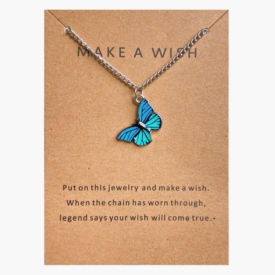 Women Necklace Butterfly Shape Good Workmanship Creative Alloy Women Pendant for Gift