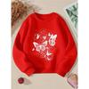 Kids Sweatshirt  Crewneck Sweatshirt - Butterfly Floral Swirls ,Machine Washable, Spring And Autumn, Sportswear And Casual Wear, Soft And Comfortable