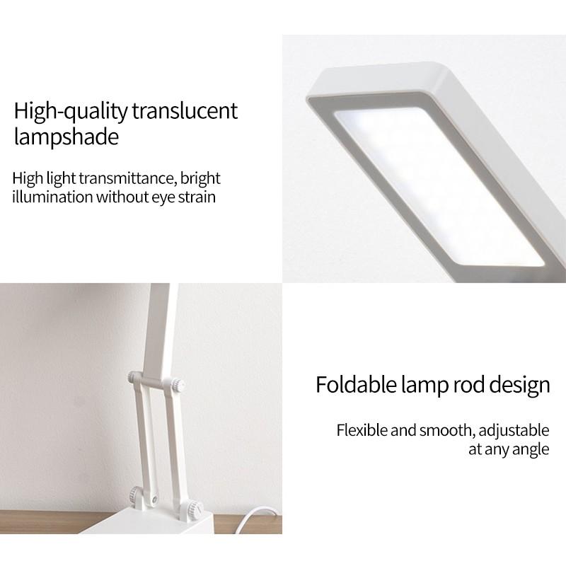Foldable Table Lamp Portable LED Eye Protection Desk Lamp 3 Color Temperature Dimmable Bedside Night Light