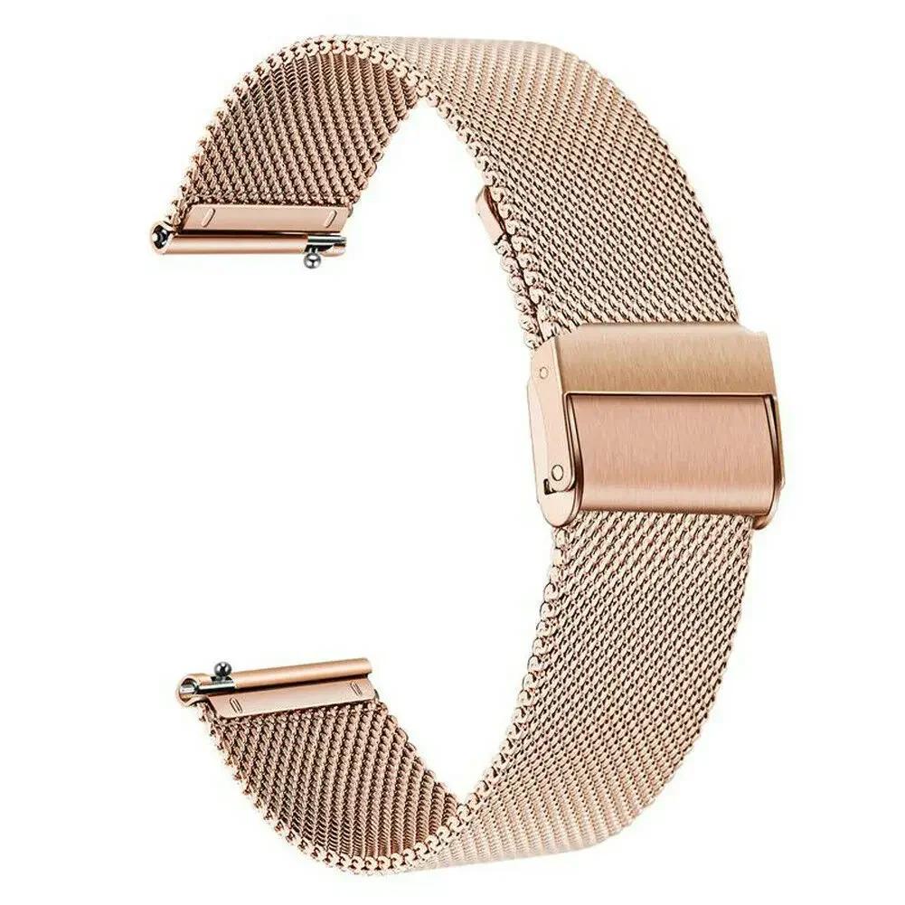 0,6 mm Mailänder Maschen Edelstahl Armband Dicke Armband 16 mm 18 mm 20 mm 22 mm Metallarmbänder für Samsung Galaxy Watch 7/6/5/4