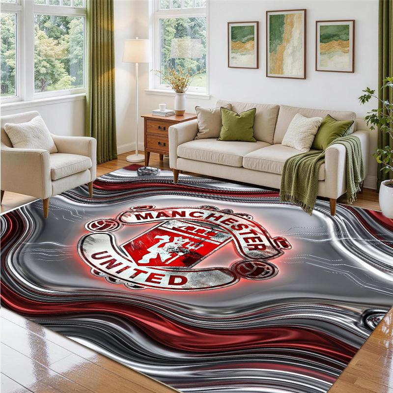 Manchester United Design Kristall Samt Teppich Weiche Dekorative Matte für Schlafzimmer Eingang