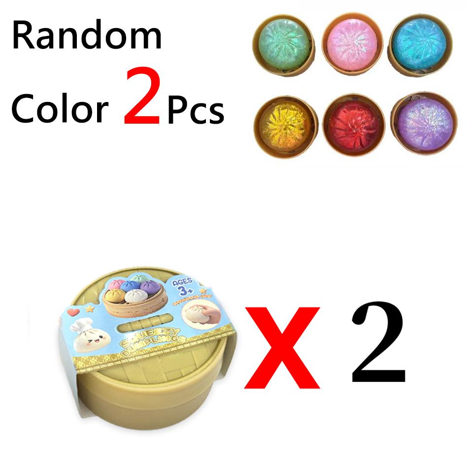 Hot Glitter Dumpling Glitter Dumpling Squishy With Box Dumplings Sensory Squeeze Toy For Stress Relief Toy Funny Creative Gift