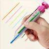 1pcs Children Press Crayons Without Dirty Hands and Can Rotate 8-color Crayons Creative Color Painting Mechanical Crayons