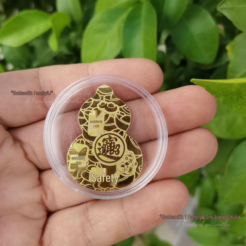 999 Guldfolie Mobilklistermärke - Inflödande Rikedom, Välståndsguden Födelsedagspresent