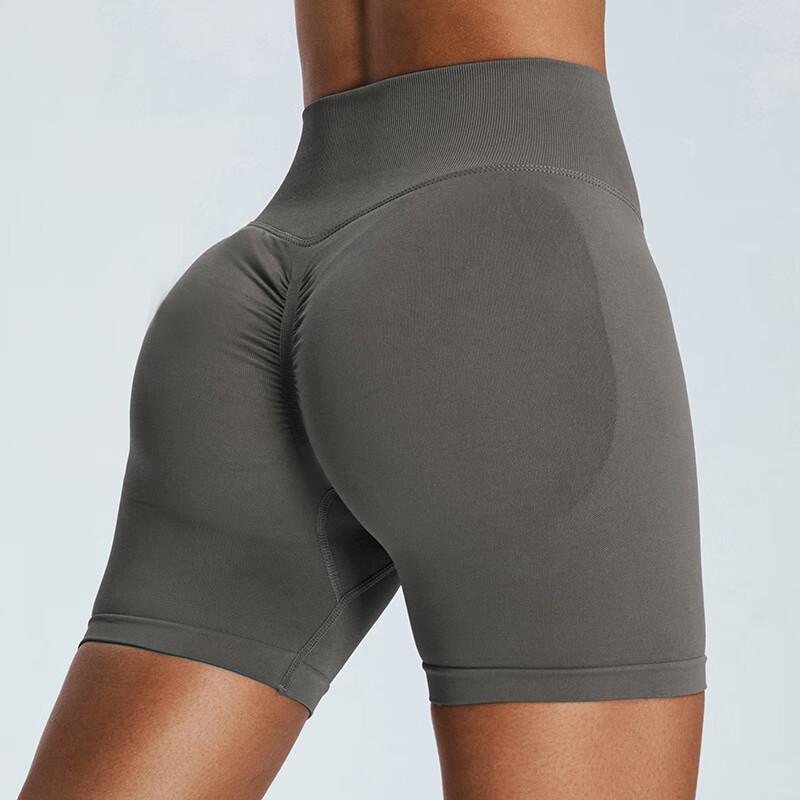 Longchan Women's Seamless High-Waist Fitness Shorts
