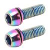Bicycle Stem Screws 6 Pieces Color Screws with Washers 304
