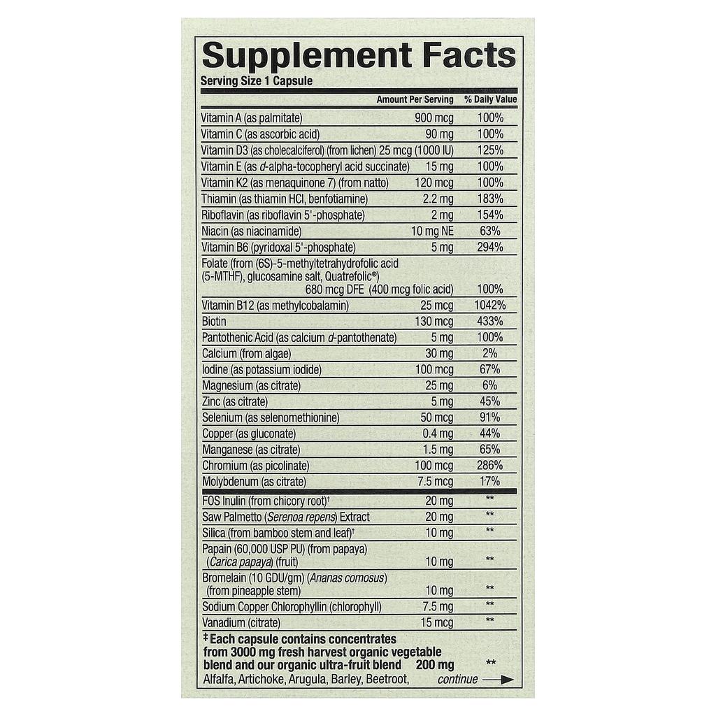 Natural Factors, Whole Earth & Sea®, Multi for Men 50+, 60 Veggie Capsules