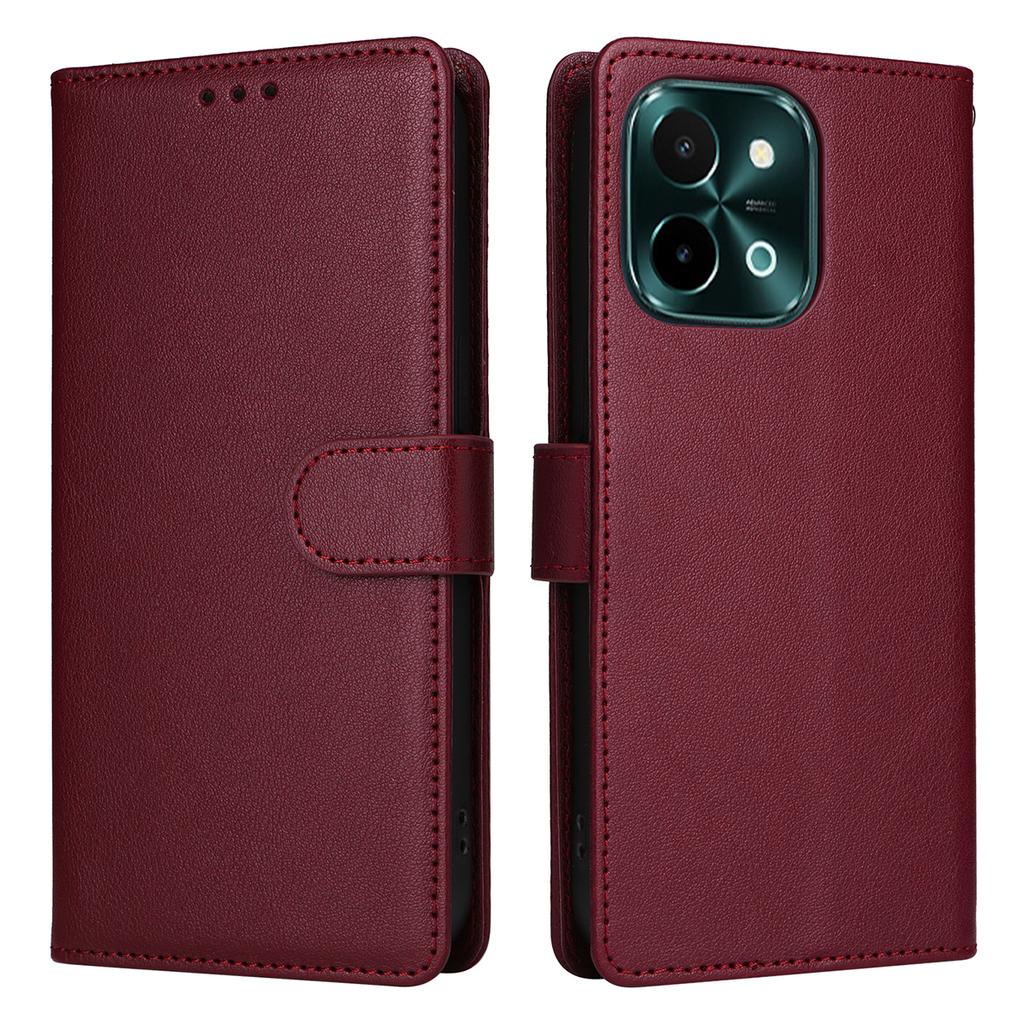 For vivo Y28 4G Case Wallet Stand View PU Leather Phone Cover