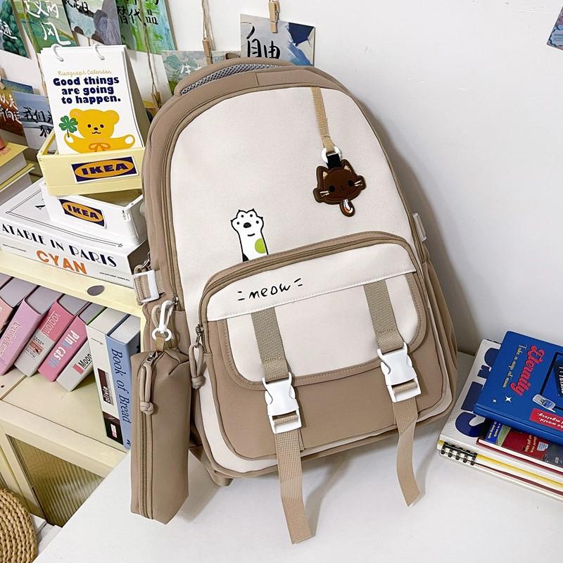 School Bag New High-value College Style Fresh and Sweet Backpack Junior High School Students Lightweight Spring Outing Backpack