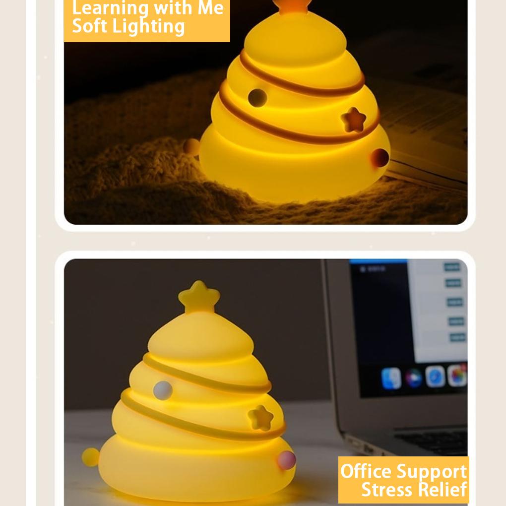 Cartoon Silicone Night Light Rechargeable LED Lamps Touch Switch Timing Dimmable Bedroom Bedside Lamp Room Decor Children’s Gift