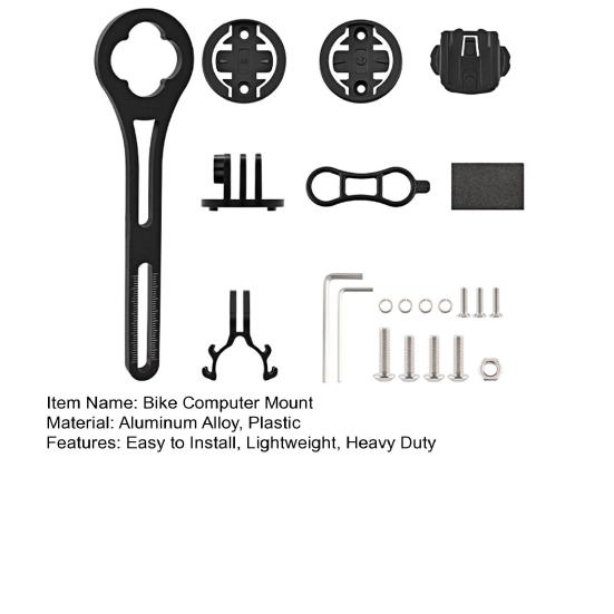 Aluminum Alloy Bike Computer Mount Lightweight Universal MTB Mountain Road Bike Handlebar Computer Action Camera Light Holder Bike Accessories