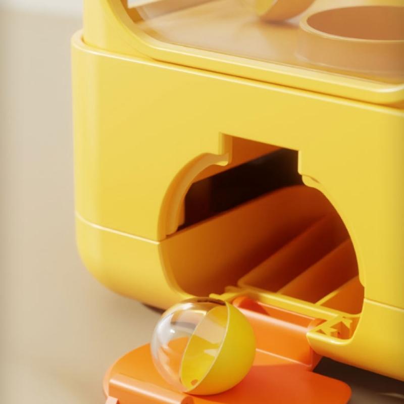 1 Set Enten-Cartoon Greifballspiel für Kleinkinder Kinder Mini Krallenautomat Spielzeug Lustiger Süßigkeiten-Krallenkran mit einfacher Steuerung