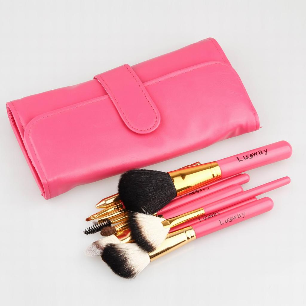 10 Animal Hair Makeup Brush Set Soft Wool Loose Powder Brush Blush Brush Eyelash Curl Brush Newbie Full Beauty