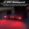 6' Oval LED Trailer Tail Lights Kit w/Brackets, 4Amber 2Red Mini Marker, 13.8' Red LED 3rd Brake Light Bar