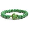 Summer Sea Turtle Bracelets Charm Tortoise Bracelets Men 8mm Natural Stone Round Beads Elasticity Party For Women Bangle Jewelry