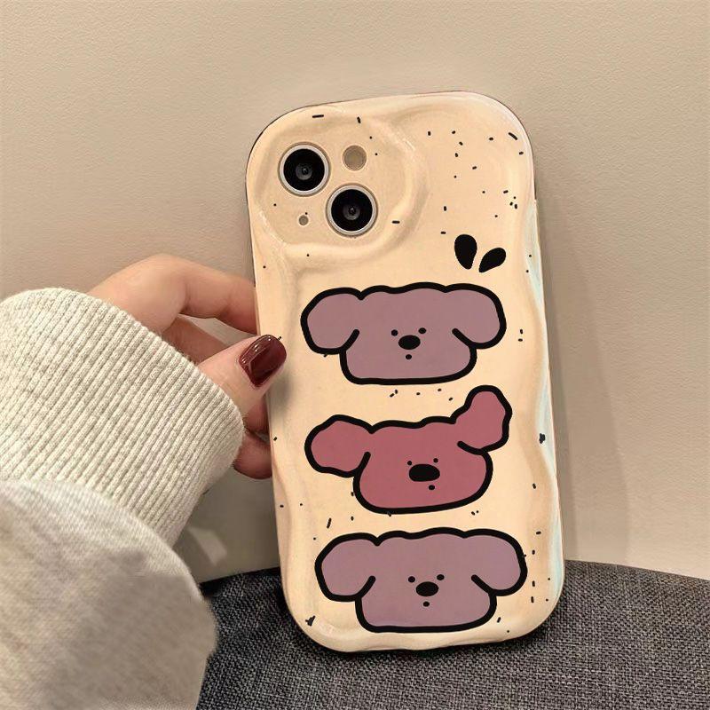 

Три щенка подходят для Apple 16promax чехол для мобильного телефона iPhone 14/13 кремовый узор 15 силиконовый Xs iPhone 6 plus