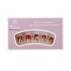 Burgundy Champagne Gel Manicure Wearable False Nails Set - Removable Finished Nail Art Patches and Tips