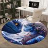 Avatar-Inspired Blue Na'vi Chair Mat - Round Carpet for Home Decor, Office Use, and Gifts0258b