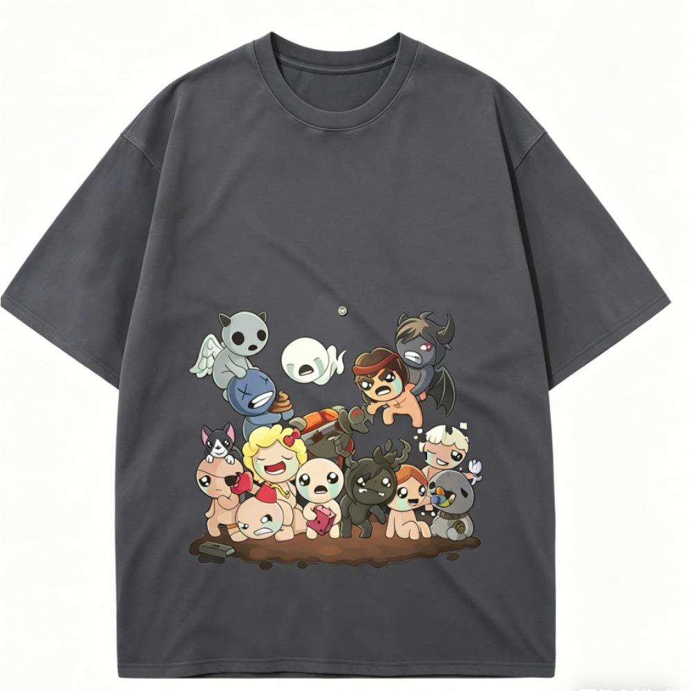 The Binding of Isaac Indie Anime Lover Washed T-shirt Year round clothing high quality personality Clothes Plus Size Unisex New Model Couples tee