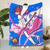 Anime C-Cardcaptor Sakura Throw  Flannel Throw Blanket,Bed Home Office Nap Blanket Travel,Camping,Picnic Blanket Soft Decor