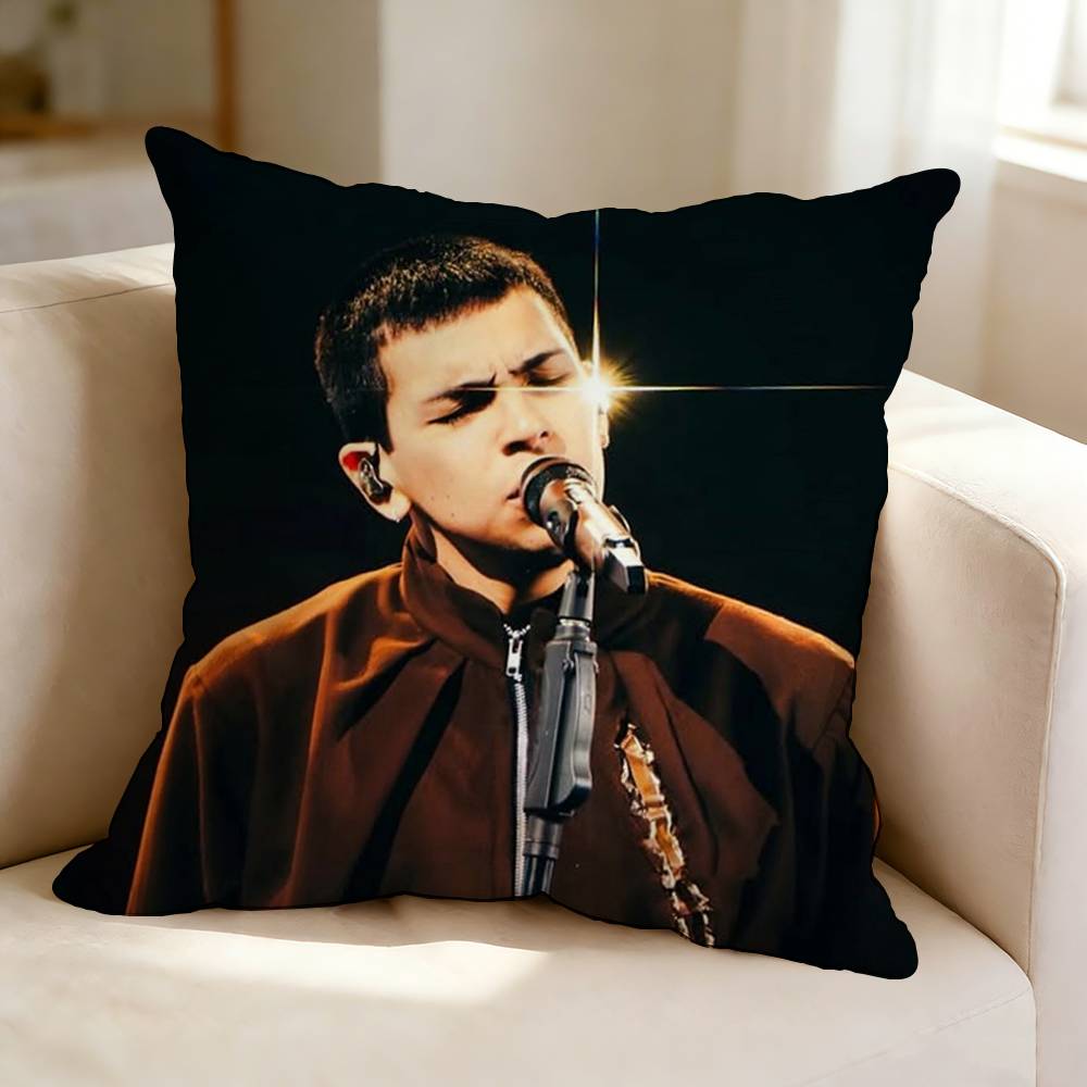 Spanish Rapper Cool MMilo J Square DoubleSided Printed Pillow Case Bedroom Bedside Pillow Sofa Cushion Cover