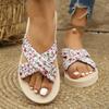 Women's Flip Flops Thick Sole Printed Floral Comfortable Soft Sole  Summer New Fashion Leisure Outdoor Beach Slippers