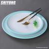 Shi Yong Melamine Two-Tone Round Dinner Plates