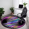 1pc Colorful Spiral Pattern Chair Carpet for Office Non Slip, Machine Washable Rug for Office, Room Holiday Decor for Christmas, Birthday Polyester