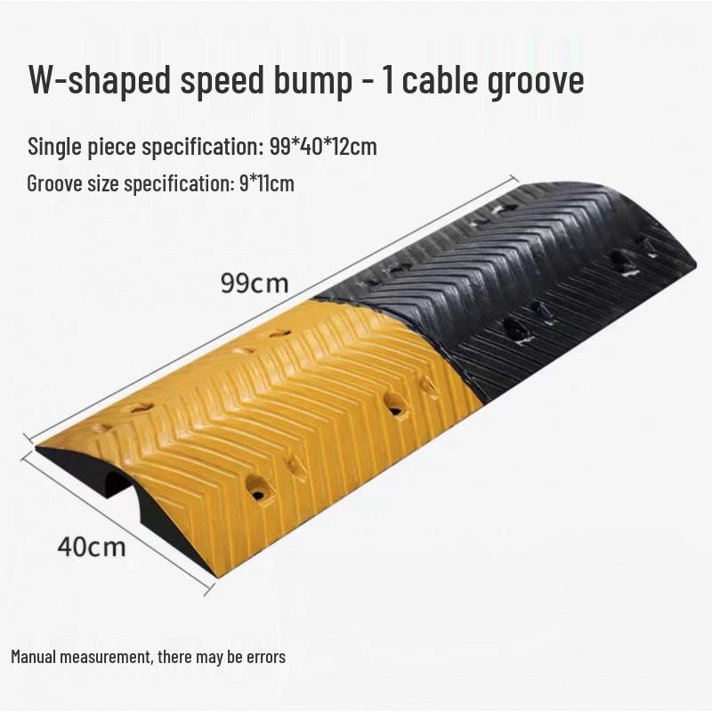 PVC Cable Trunking Rubber Speed Bump - Anti-Stepping, Pressure-Resistant Cover for Indoor/Outdoor Cable Protection and Crossing.