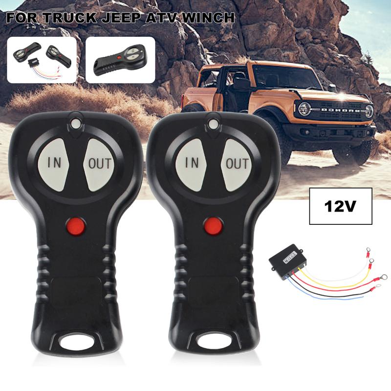 12V/24V Winch Remote Control System Wireless Handset Switch Controller For Jeep Off-road ATV Truck