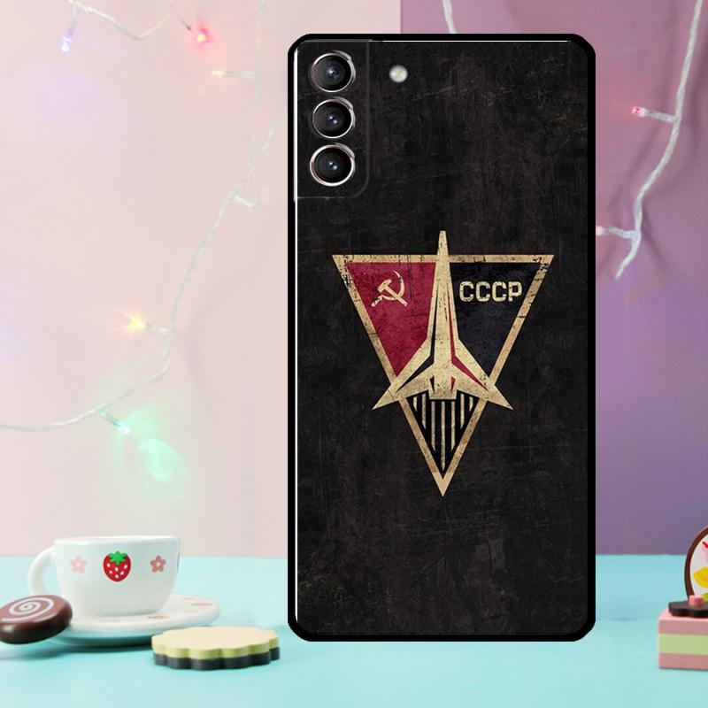 Red Soviet Union USSR Flag Phone Case For Samsung Galaxy S25 Ultra S20 S21 S22 S23 S24 Ultra Plus S9 S10 S25 FE Cover