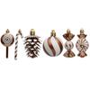 Christmas decoration set of 13, including crutches, candies, lollipops, pine cones, painted Christmas balls, Christmas tree ornaments