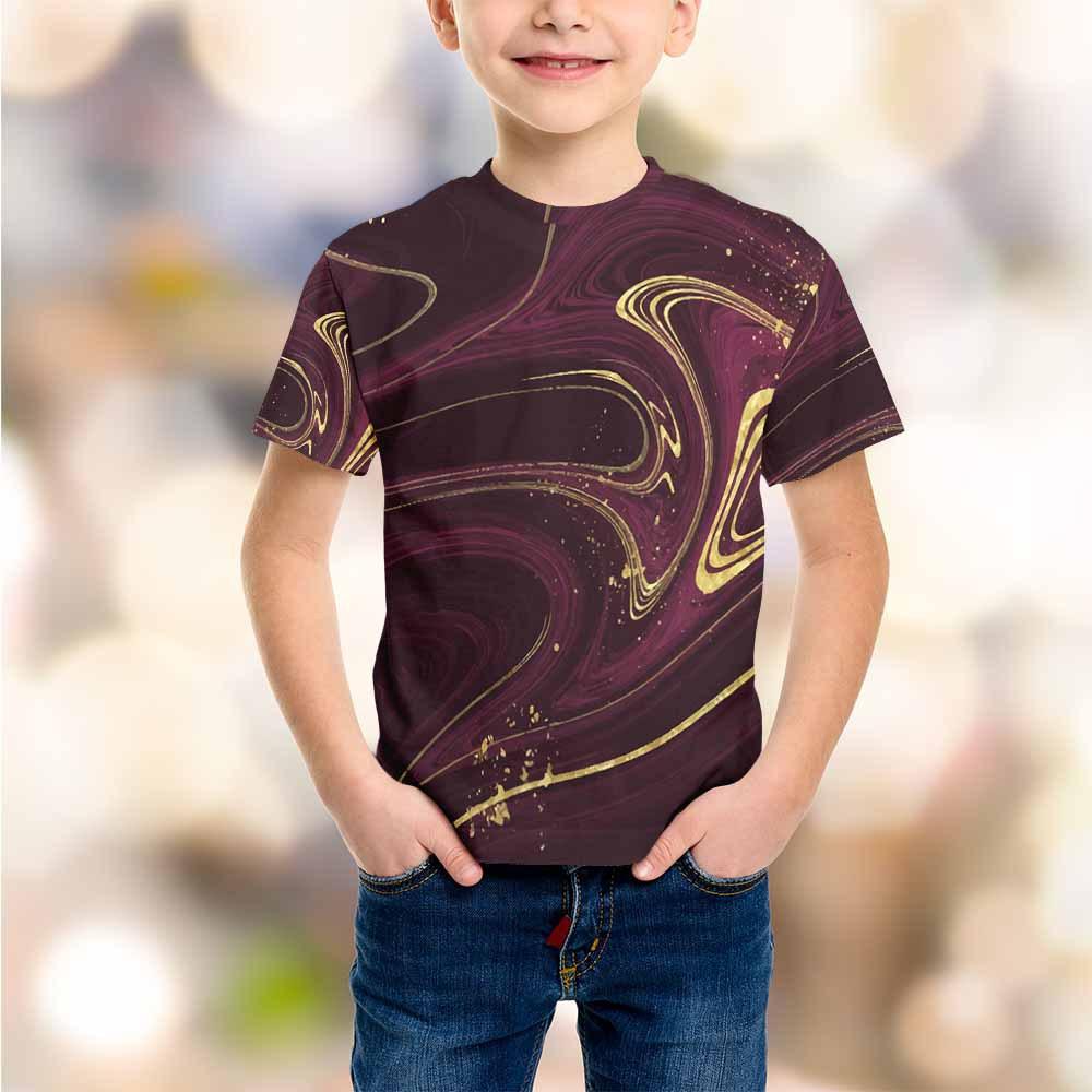Summer Round Neck 3D Printed Top Fashionable Casual Short Sleeved Children's Boy T-shirts