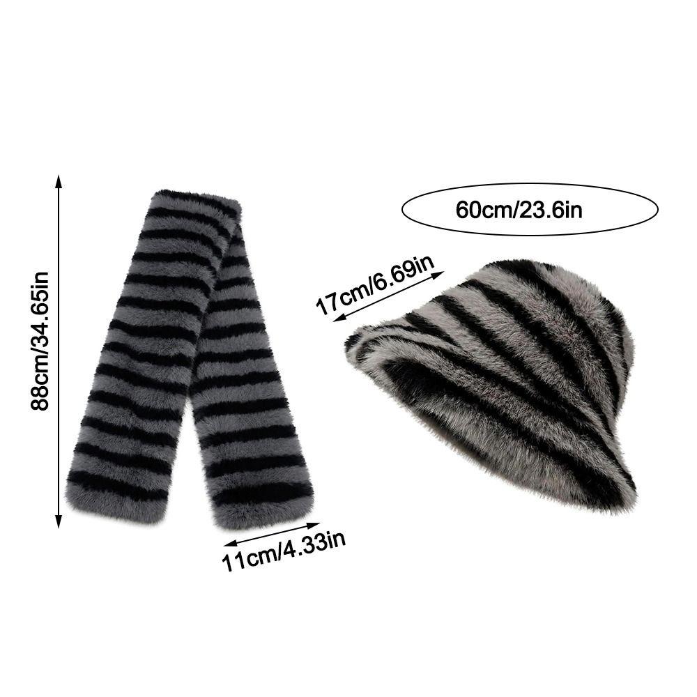 Windproof Winter Hat Scarf Set Thick Warm Plush Snood Scarf New Winter Hat Scarf Women