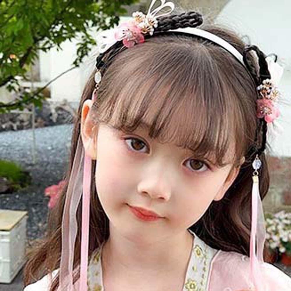 Tassel Butterfly Ribbon Headband Chinese Style Hair Bands for Children Gifts