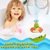 Hot Sell Tub Bathing Baby Summer Toy Bathtub Water Spray Sprinkler Crocodile Infant Bath Toy Electric Shower With Light