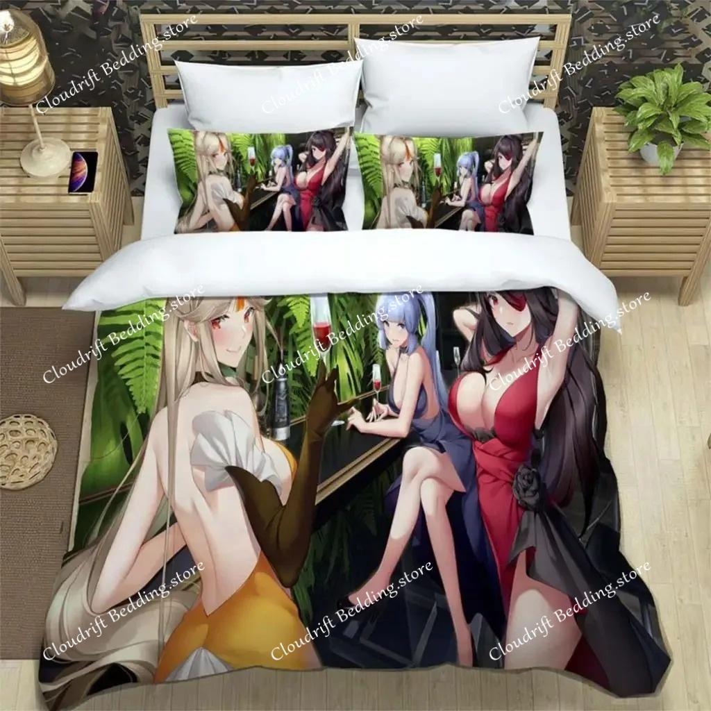 Genshin Impact Duvet Cover Pillowcase Bedding Set Project Anime Girls Bedroom Decoration Children Single Double Large Size