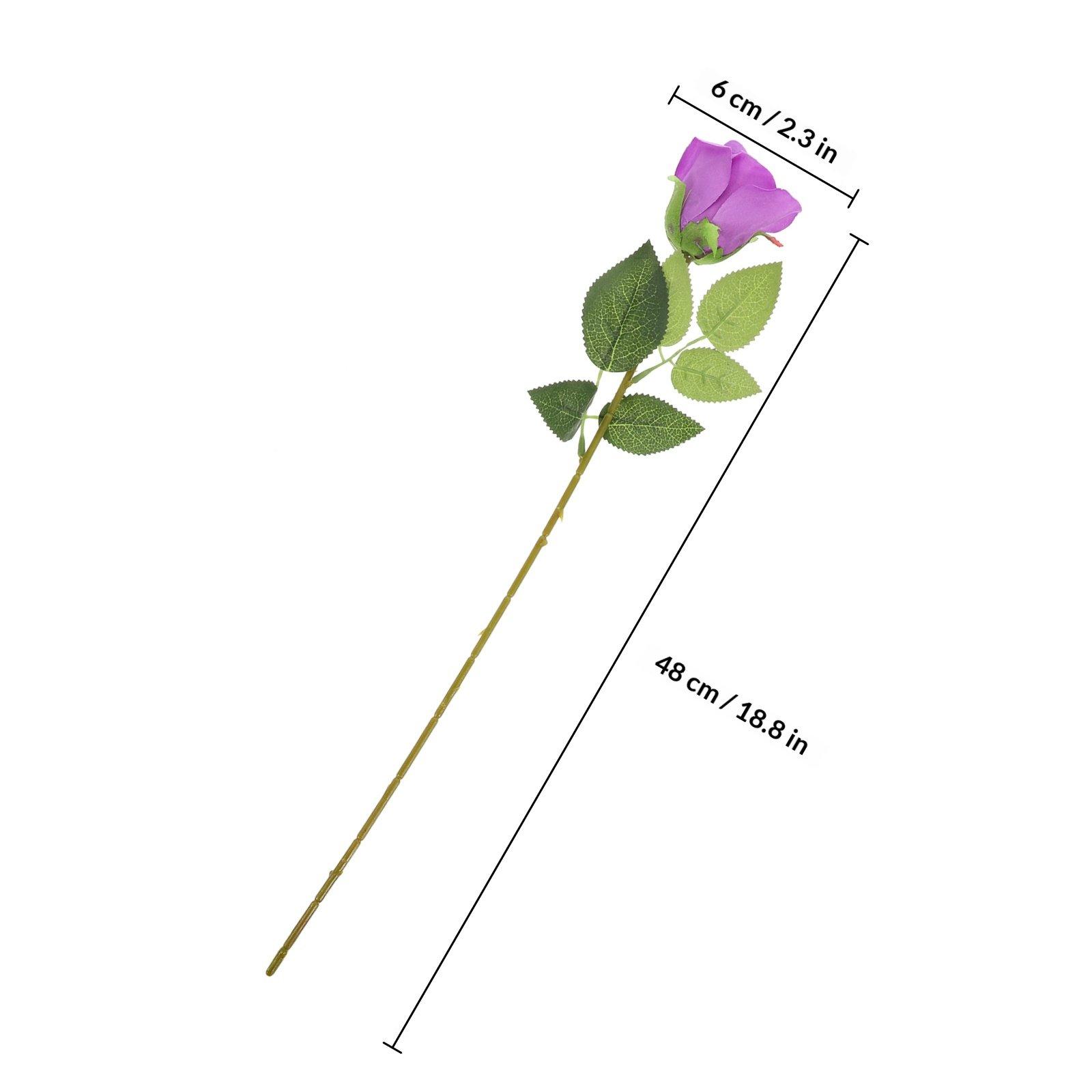 

10Pcs Artificial Rose Bouquets Realistic Fake Roses Stems Wedding Party Home Decor DIY Floral Arrangements Fake Roses with Stems фиолетовый