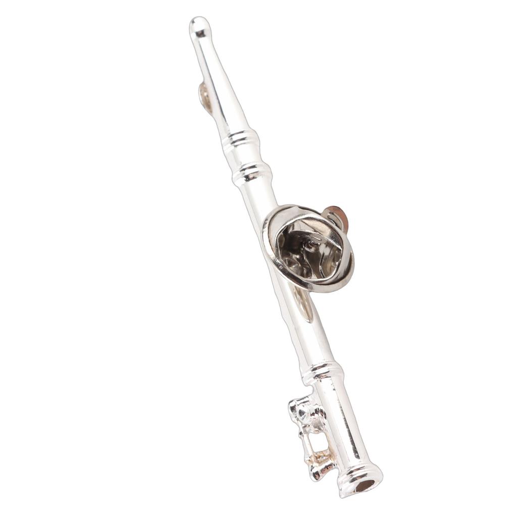 Flötenförmige Musikinstrument Broschen Pin Zubehör für Geschenksammlung(Gold)