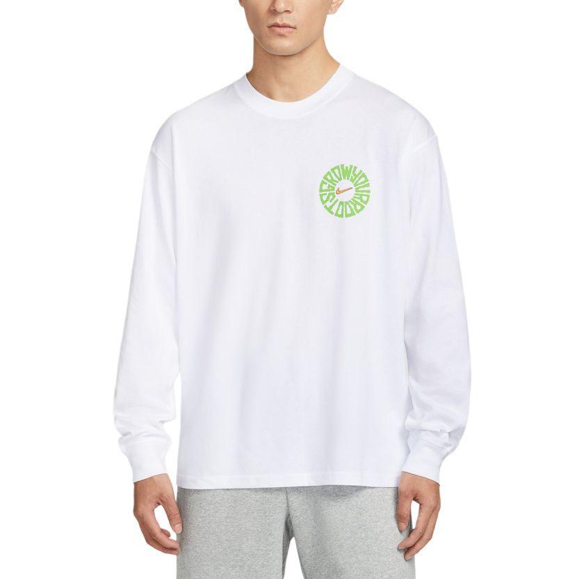 Nike T Shirts Men's White Crew Neck Moderate IH4134-100