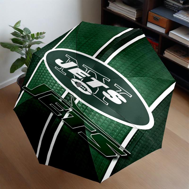 New York Football Logo Umbrella 8-Frame for Travel, Camping, Casual Lightweight Portable Umbrella, Essential for Every Family Holidays Gift