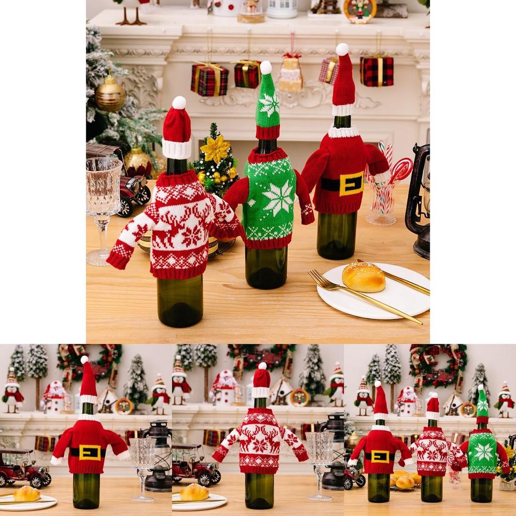 Charming Knitted Wine Bottle Sweater Outfit For Holiday Decor With Elegant Designs