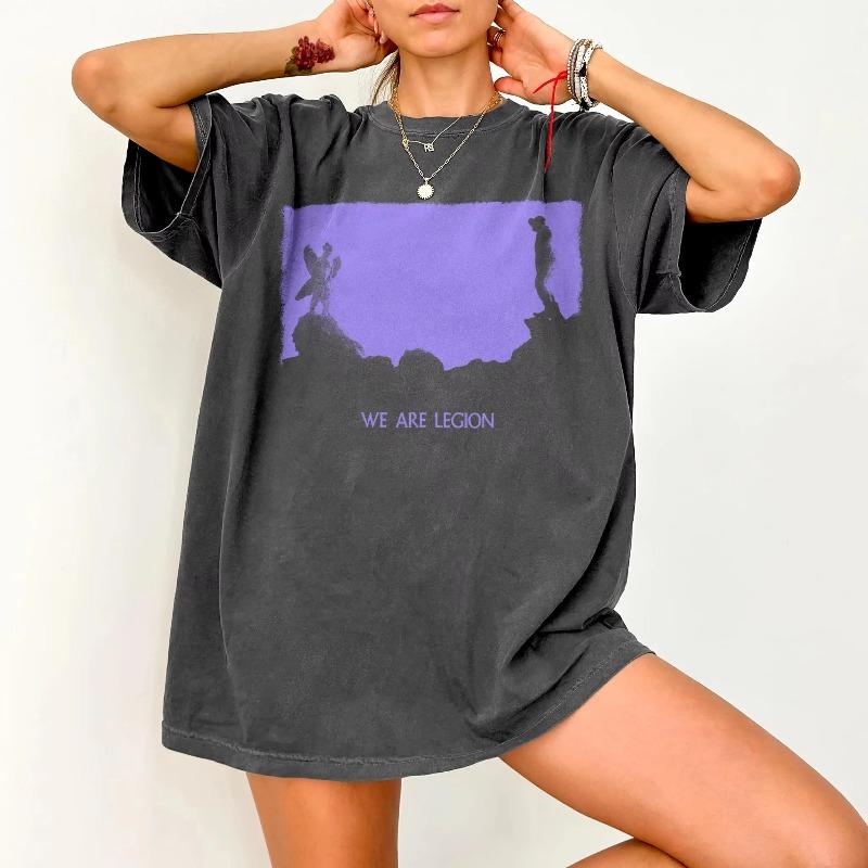 

Retro Womens Pazuzu OUnisex TShirt2026 Summer Unisexs and Womens Loose and Breathable Tshirt Top S