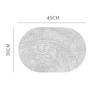 PU Leather Oval Placemats Nordic Style Waterproof Oilproof Table Mats for Home Kitchen Coffee Bar Decoration