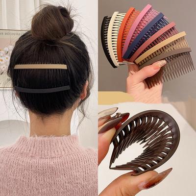  Pettine per Capelli da Donna Moda Grande Semplice Fermaglio per Capelli Frangia Fissaggio Ordinamento Capelli Spezzati Cerchietto Pettine per la Parte Posteriore della Testa Accessori per Capelli