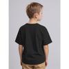T-shirt con Personaggio Cartone Animato Banana Vivace Taglie Europee - Top Morbido Traspirante per Ragazzi, Stampato con Disegno di Banana Sorridente e Segno della Pace